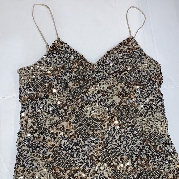 JOIE Hasana Sequin Slit Midi-Length Cocktail Slip Dress size 0 - Picture 6 of 17